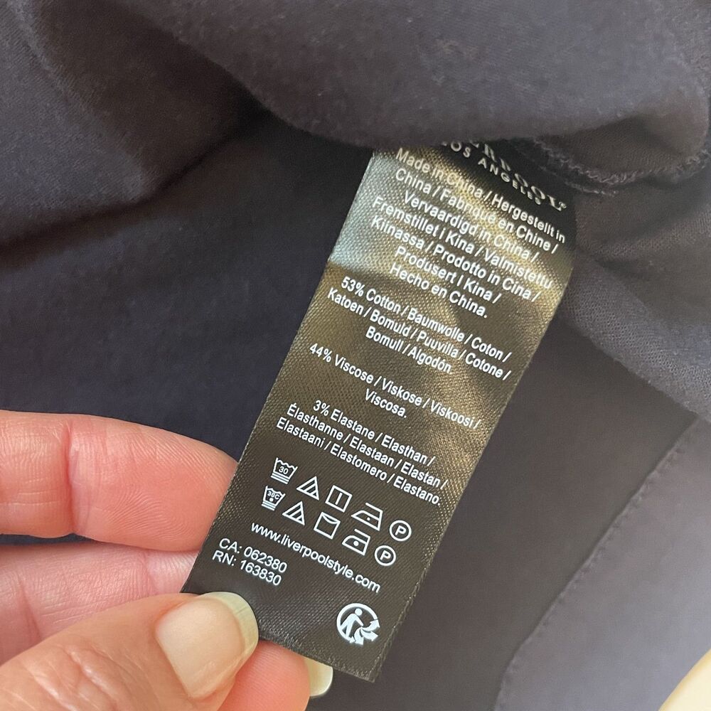 Liverpool Womens Navy Blue Shacket Sz S Button Up Cotton Blend Minimalist Casual - Picture 10 of 13